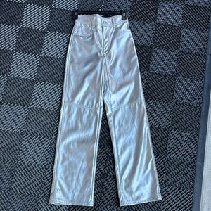 Silver High-Waisted Pants pants